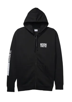 Track Zip Hoodie - Black / White