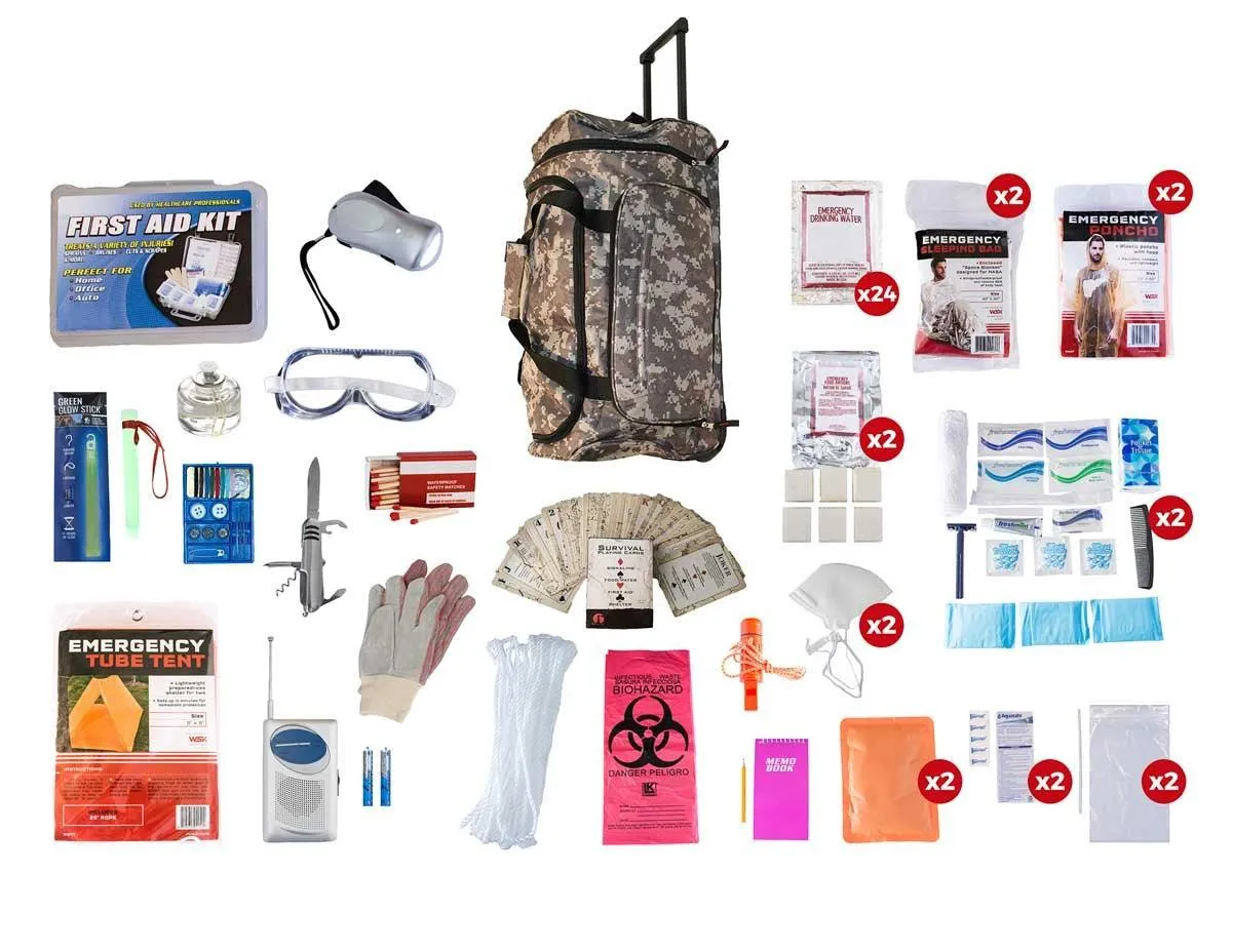 2 Person Food & Water Elite Survival Kit (72  Hours)