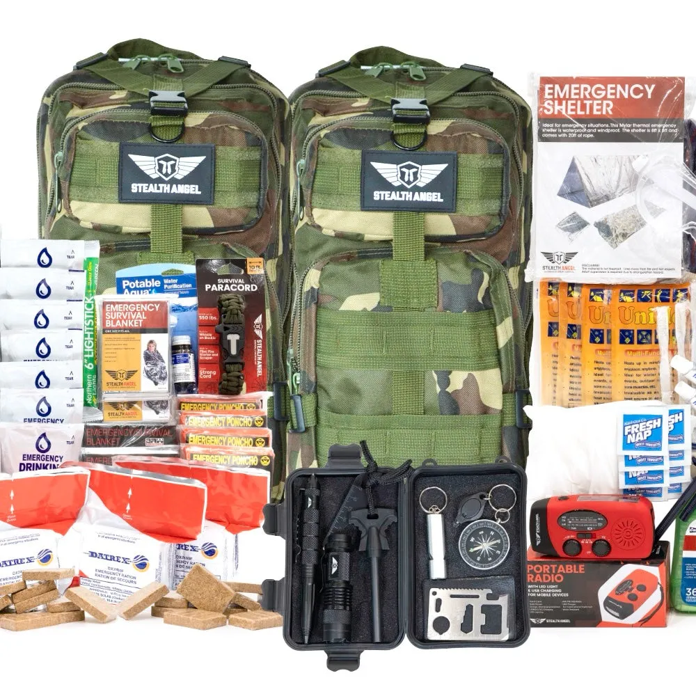 3 Person Emergency Kit / Survival Bag (72 Hours) Stealth Angel Survival