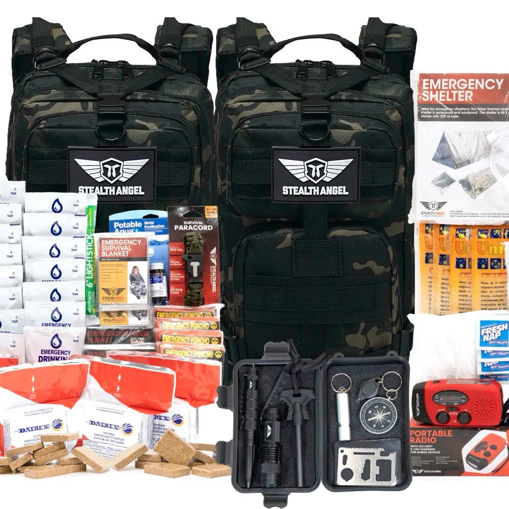 3 Person Emergency Kit / Survival Bag (72 Hours) Stealth Angel Survival