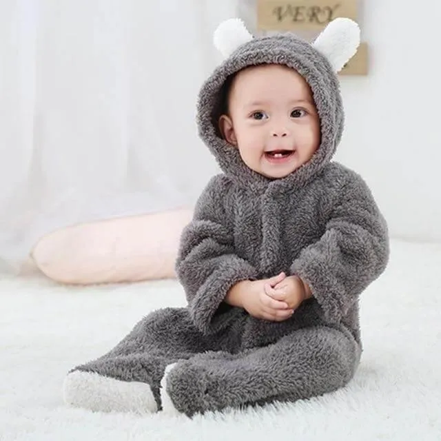 3D Warm Bear Jumpsuit for Baby