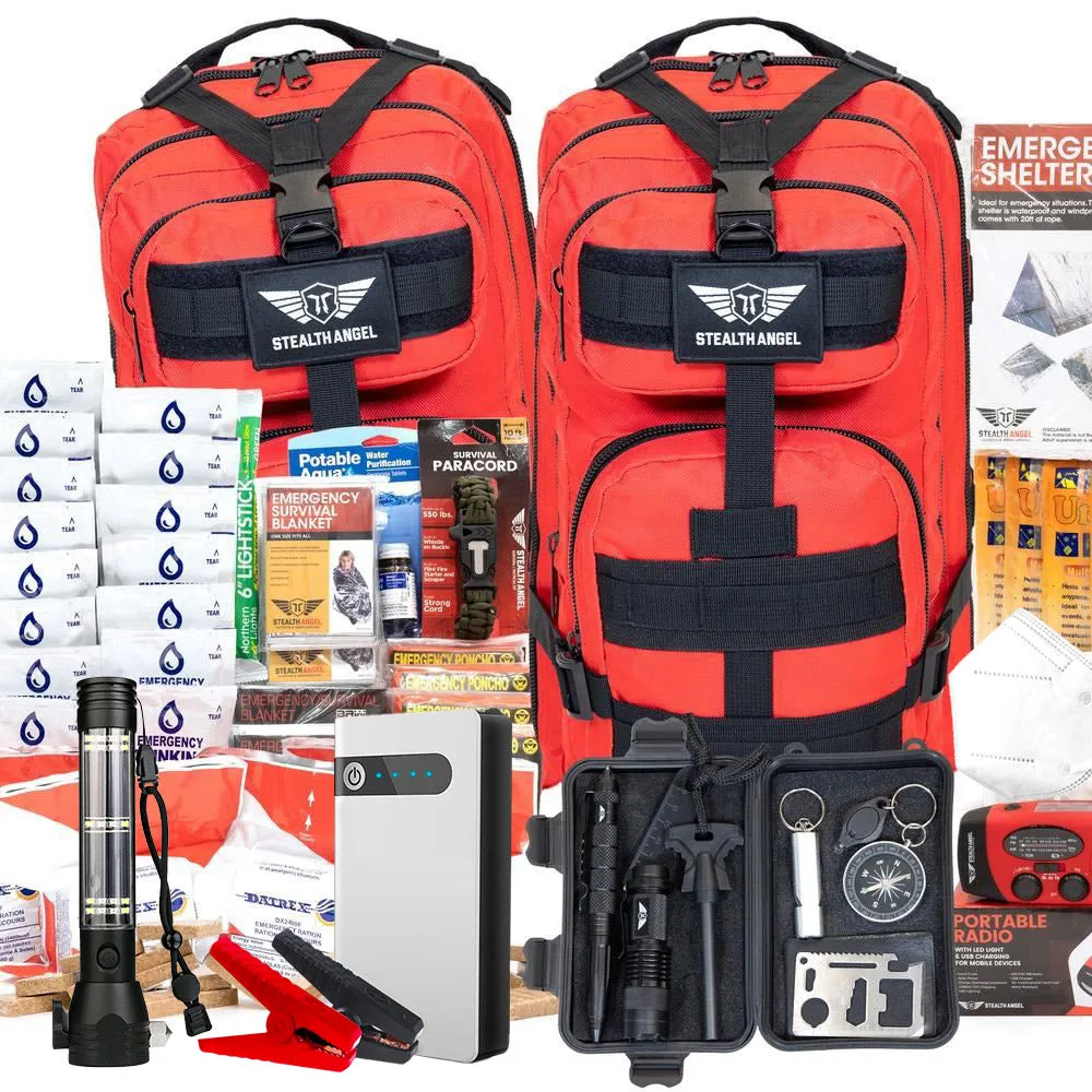 4 Person Car Emergency Kit / Survival Bag (72 Hours) Stealth Angel