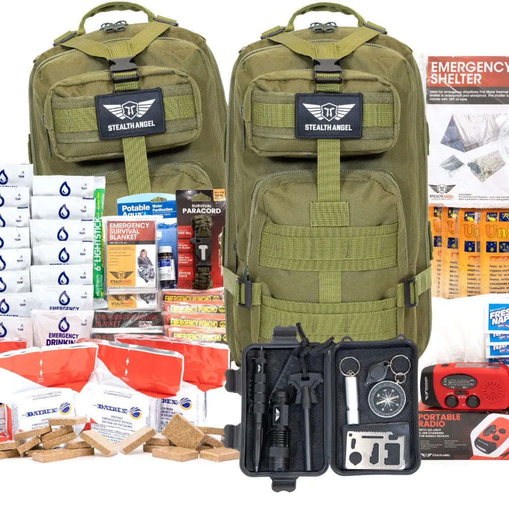 4 Person Emergency Kit / Survival Bag (72 Hours) Stealth Angel Survival