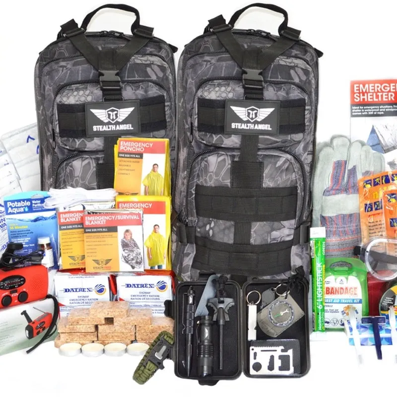 4 Person Emergency Kit / Survival Bag (72 Hours) Stealth Angel Survival