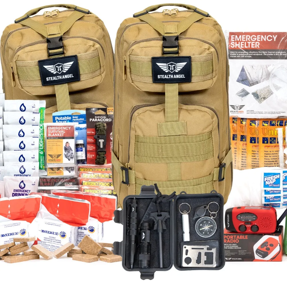 4 Person Emergency Kit / Survival Bag (72 Hours) Stealth Angel Survival