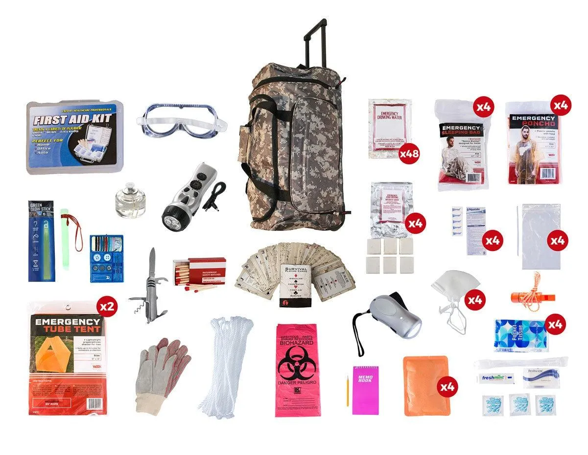 4 Person Food & Water Elite Survival Kit (72  Hours)