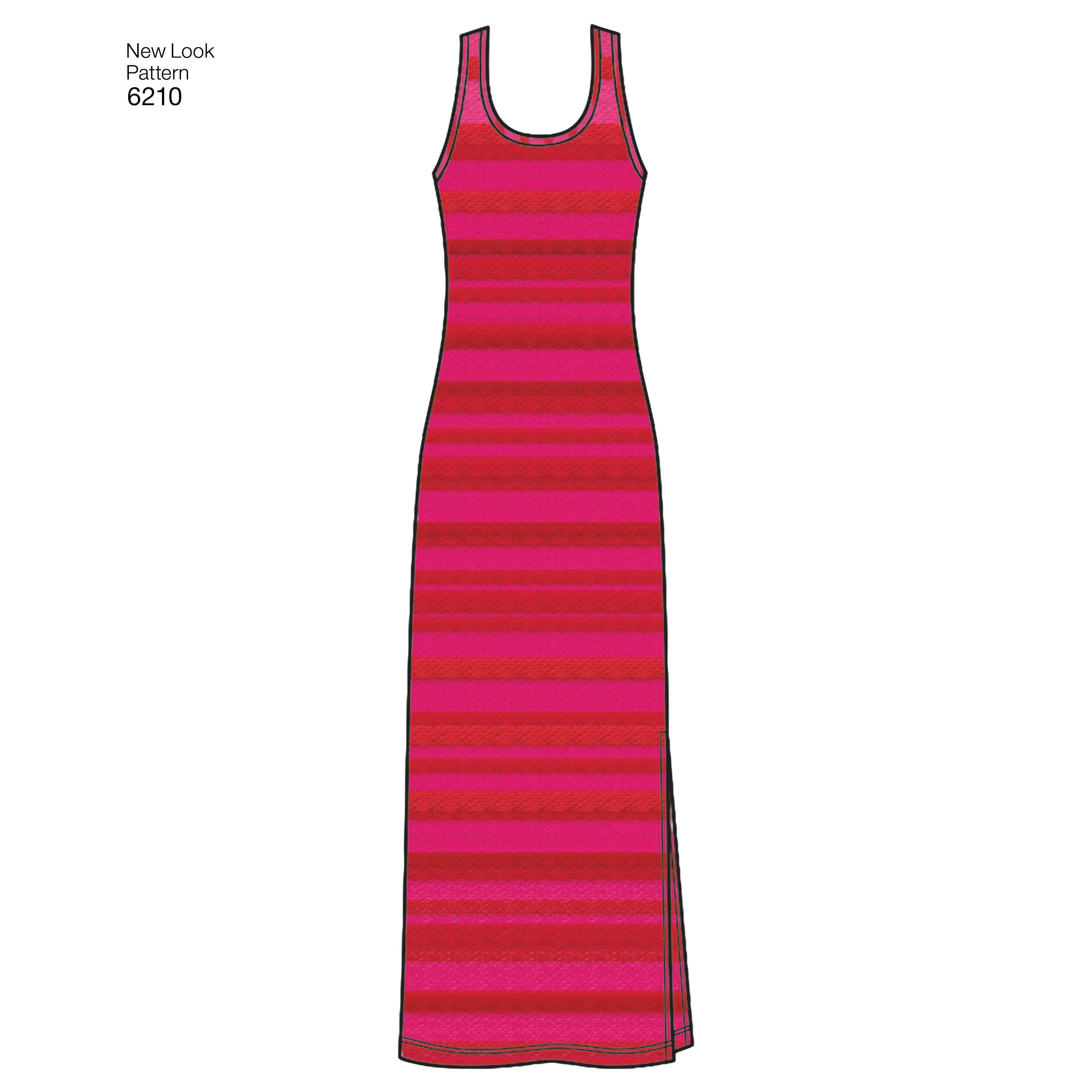 6210 Misses' Knit Dress in Two Lengths