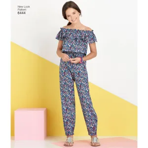 6444 Girl's Dress and Jumpsuit in Two Lengths