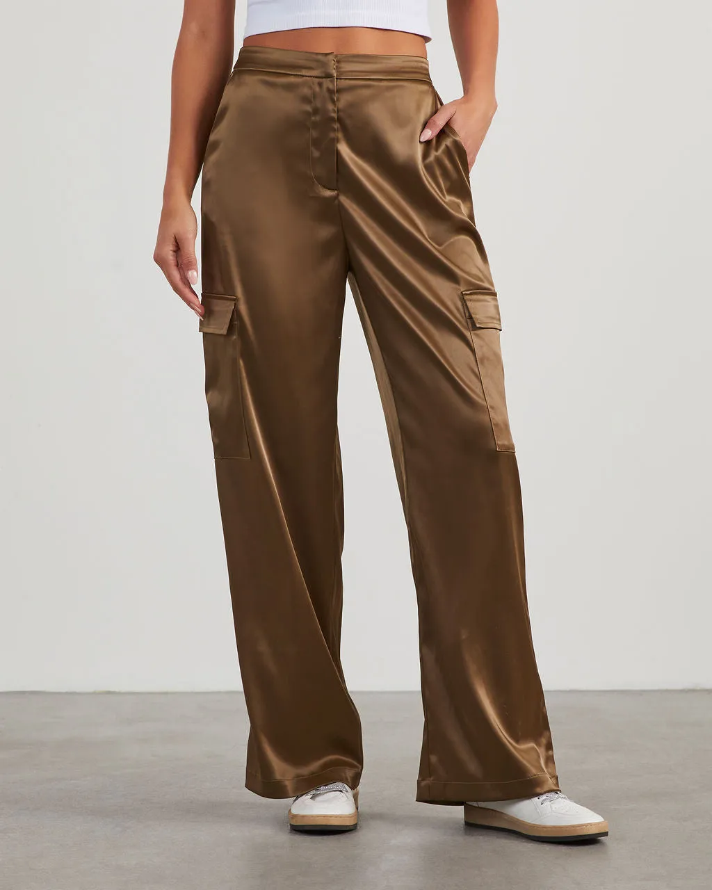 Adriano Satin Cargo Pants