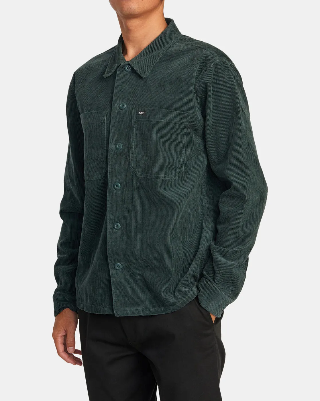 Americana Corduroy Overshirt - Hunter Green