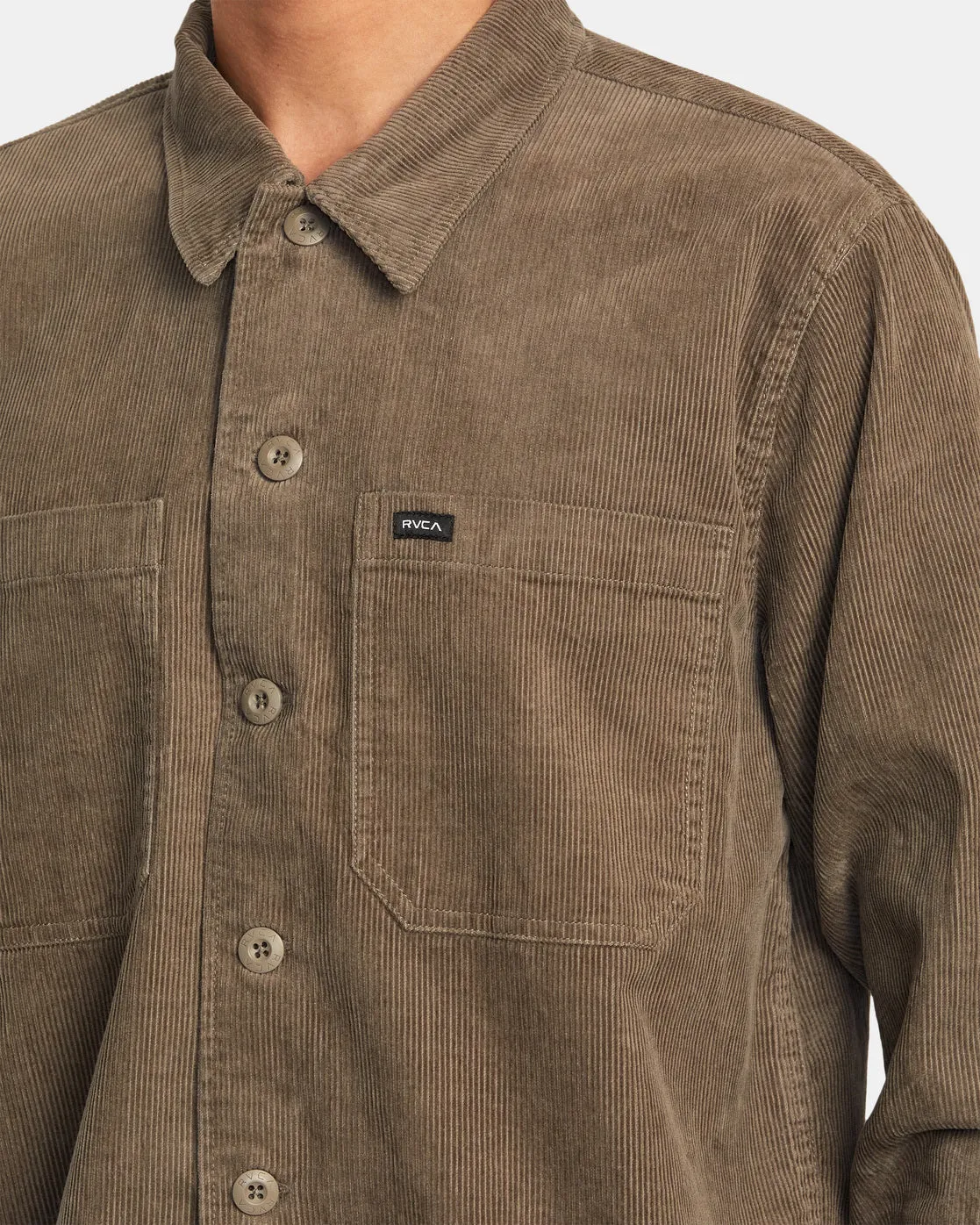 Americana Corduroy Overshirt - Mushroom