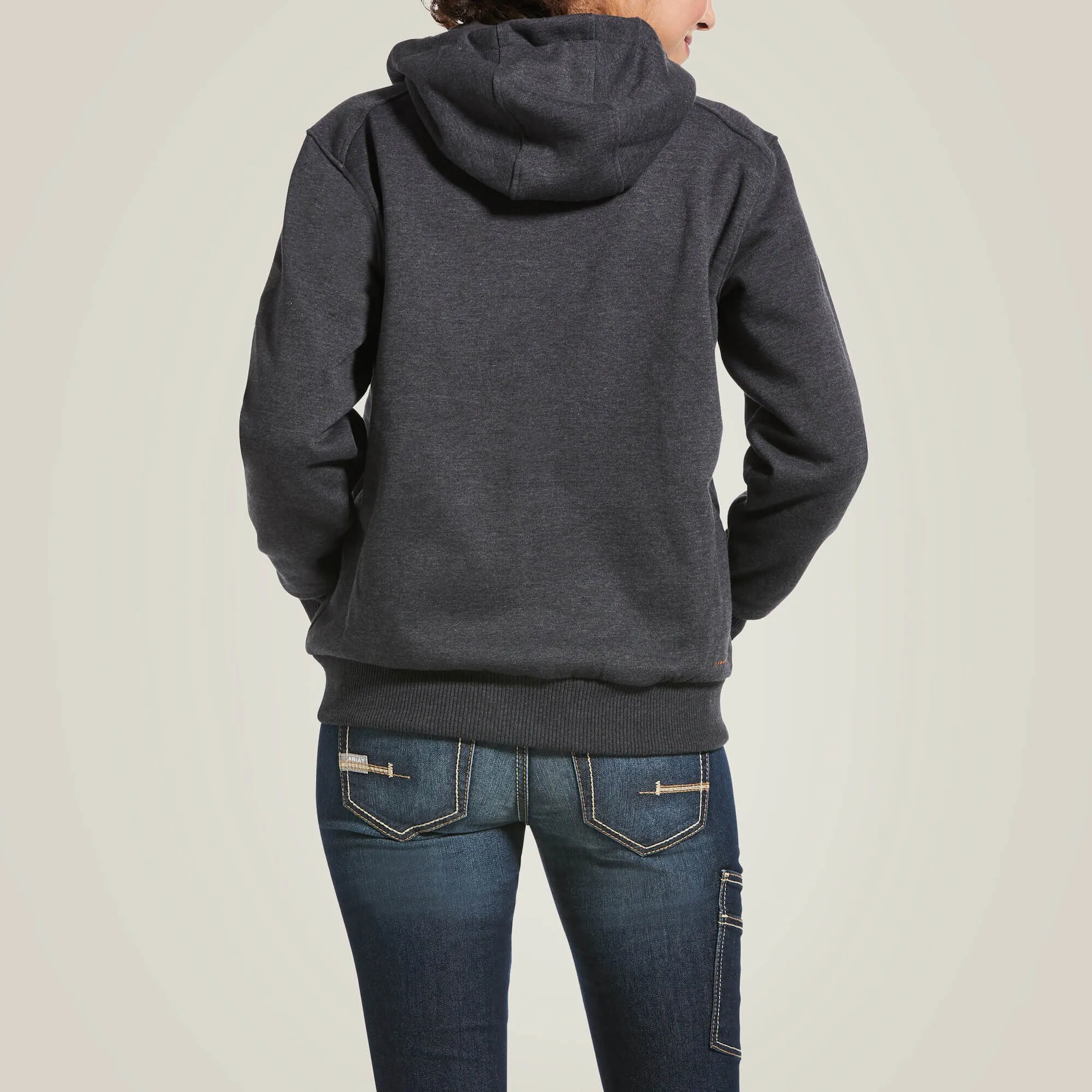 ARIAT Rebar All-Weather Full Zip Hoodie - Womens - Charcoal Heather