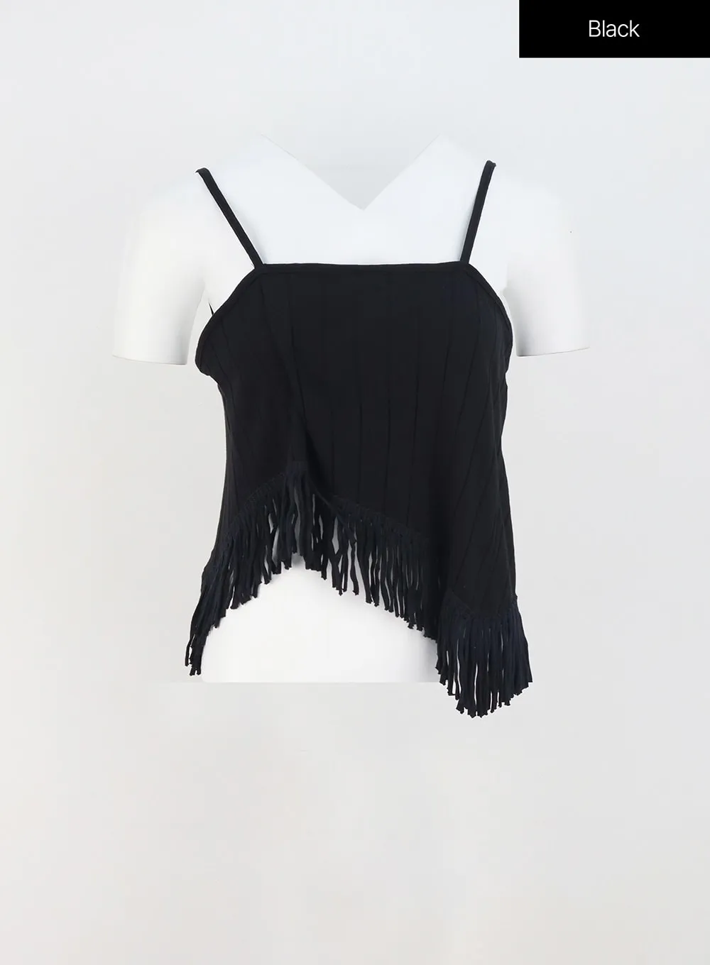 Back Tie Fringe Top BU308