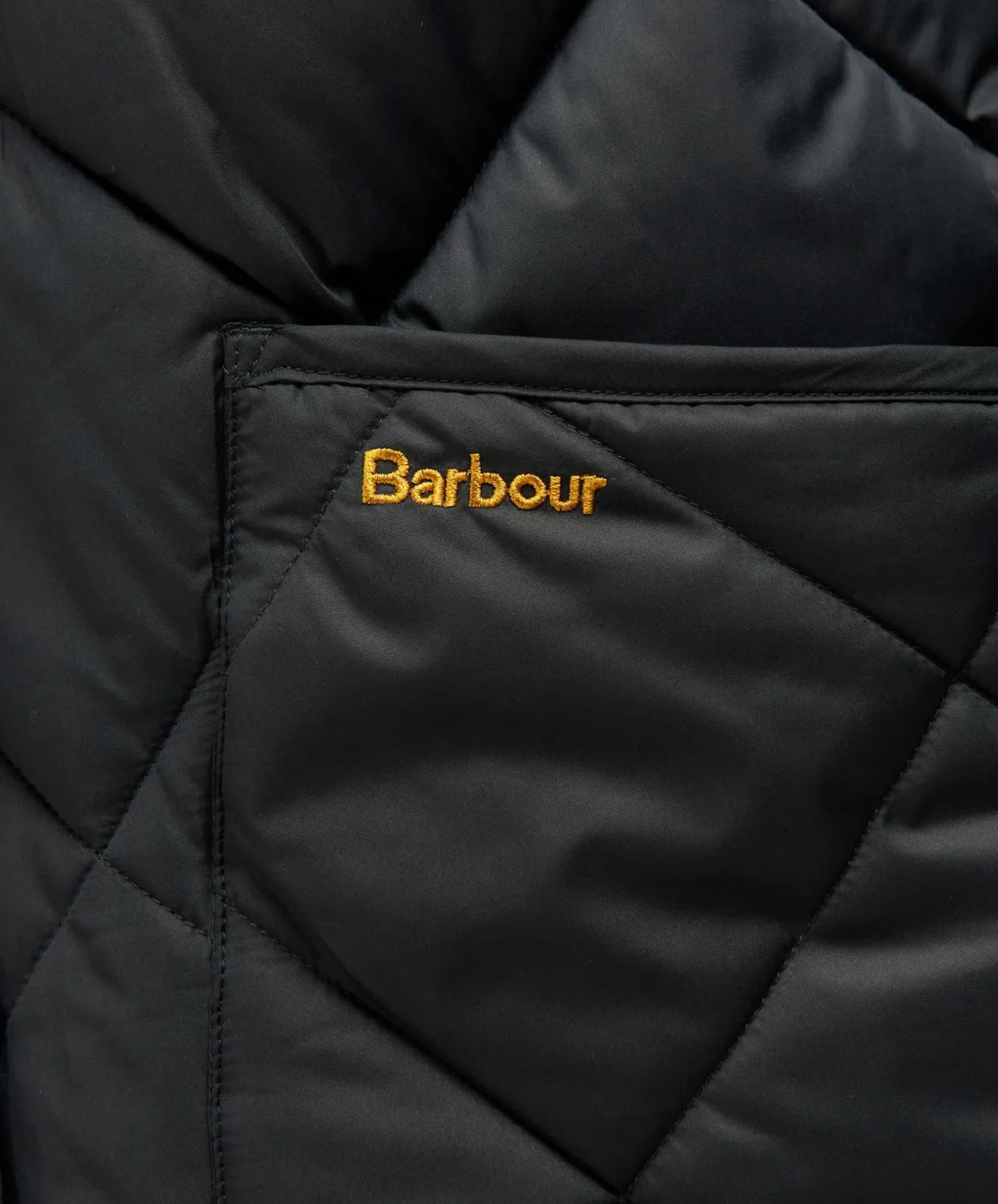 Barbour Liddesdale Quilted Coat with Teddy Collar LQUI566