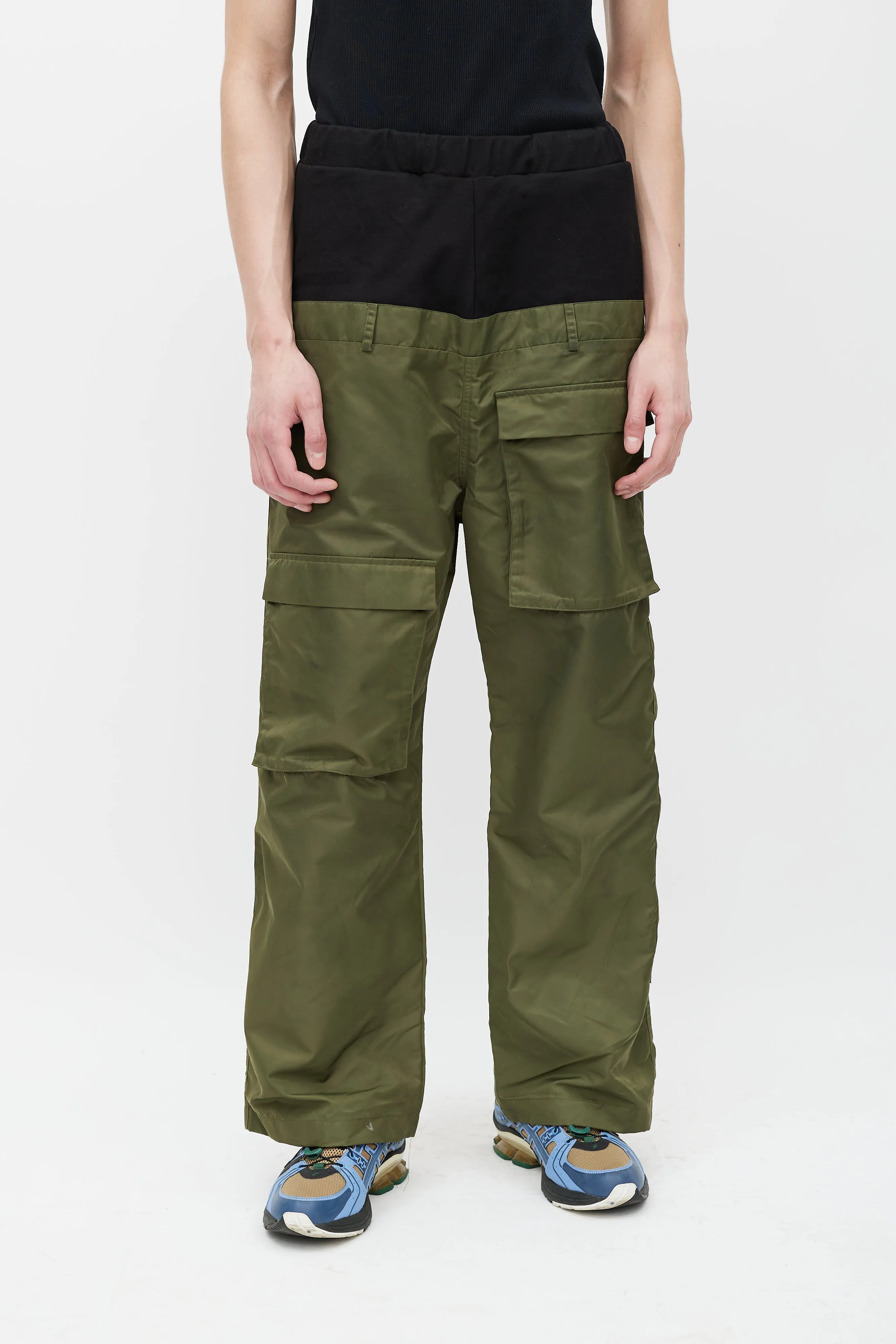 Black & Green Cargo Trouser