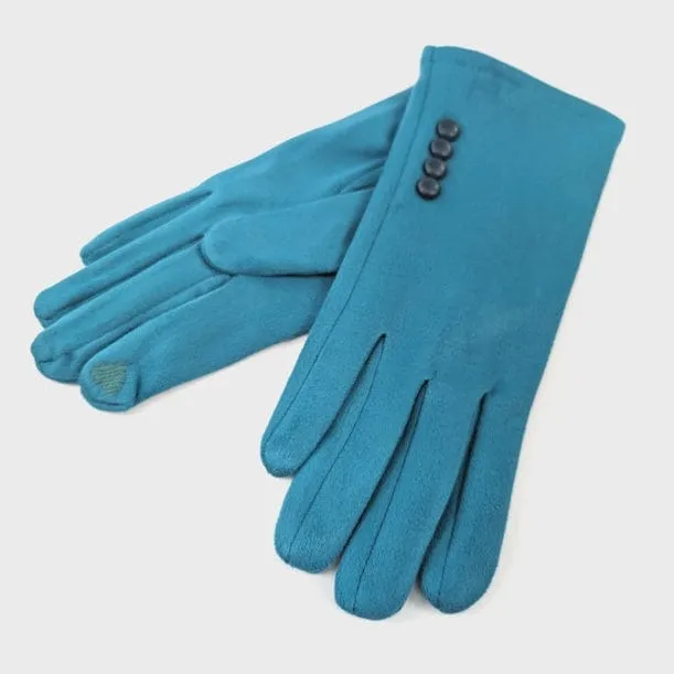 Black Ginger Teal Gloves