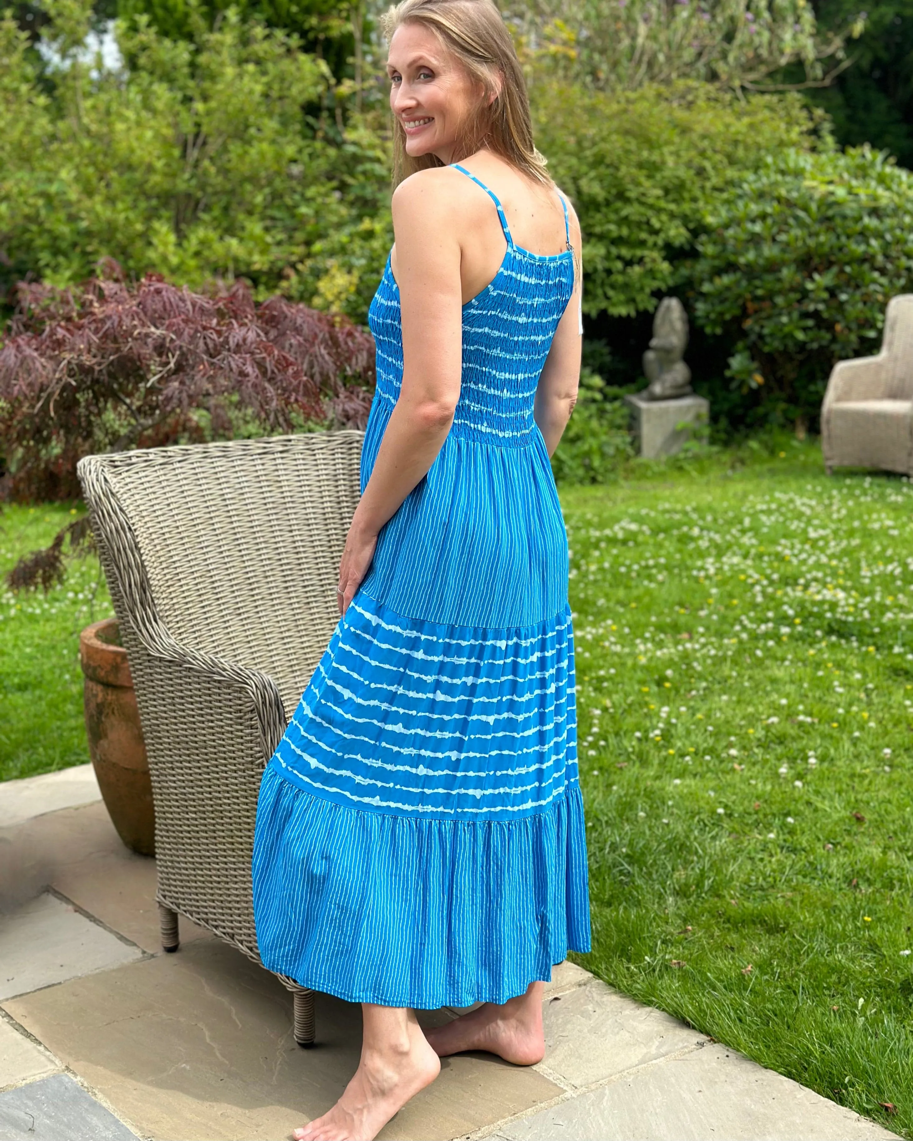 Blue Striped Sundress