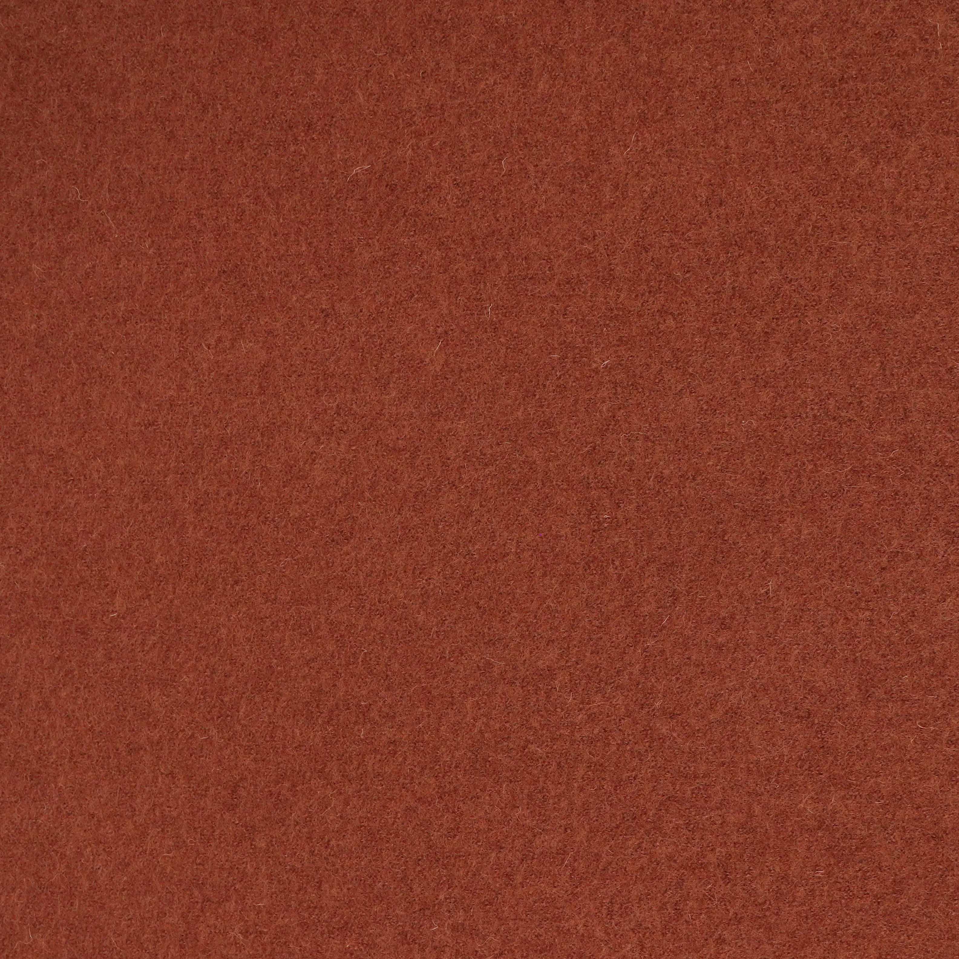 Boiled Wool Coating - Rust Orange