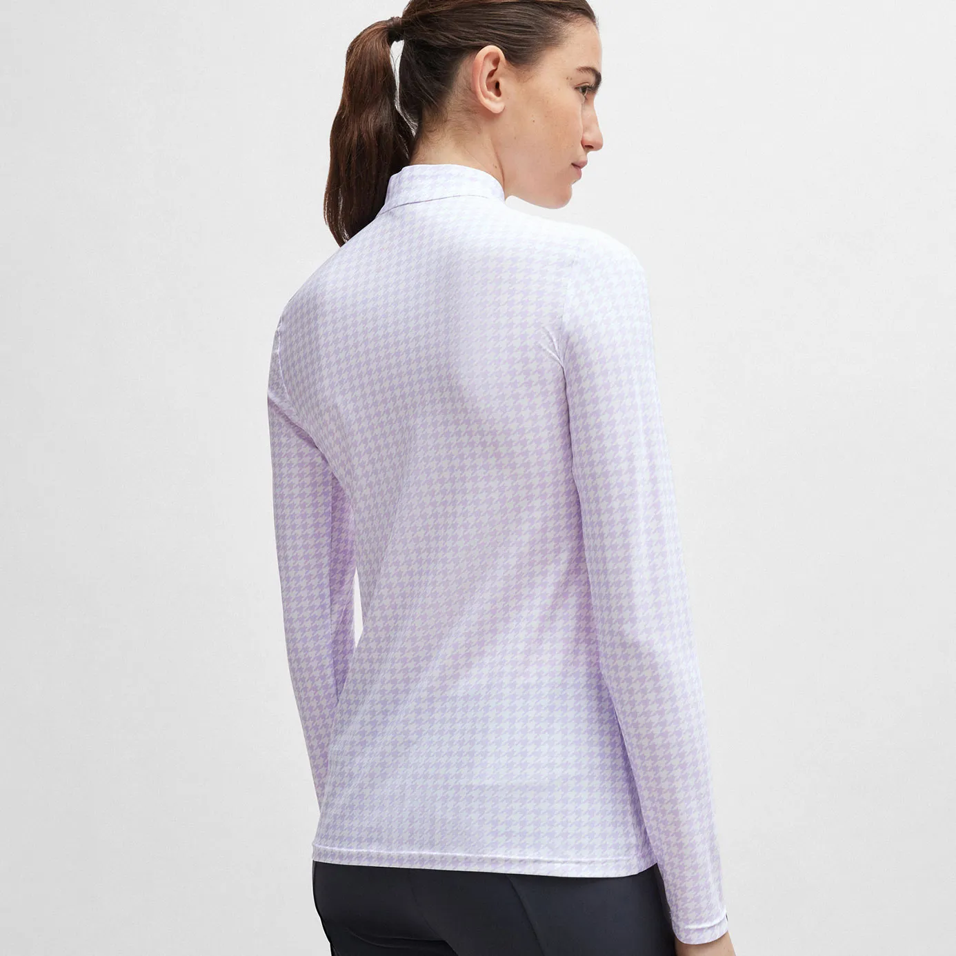 BOSS Equestrian Rachel Base Layer - Houndstooth Chalk Violet