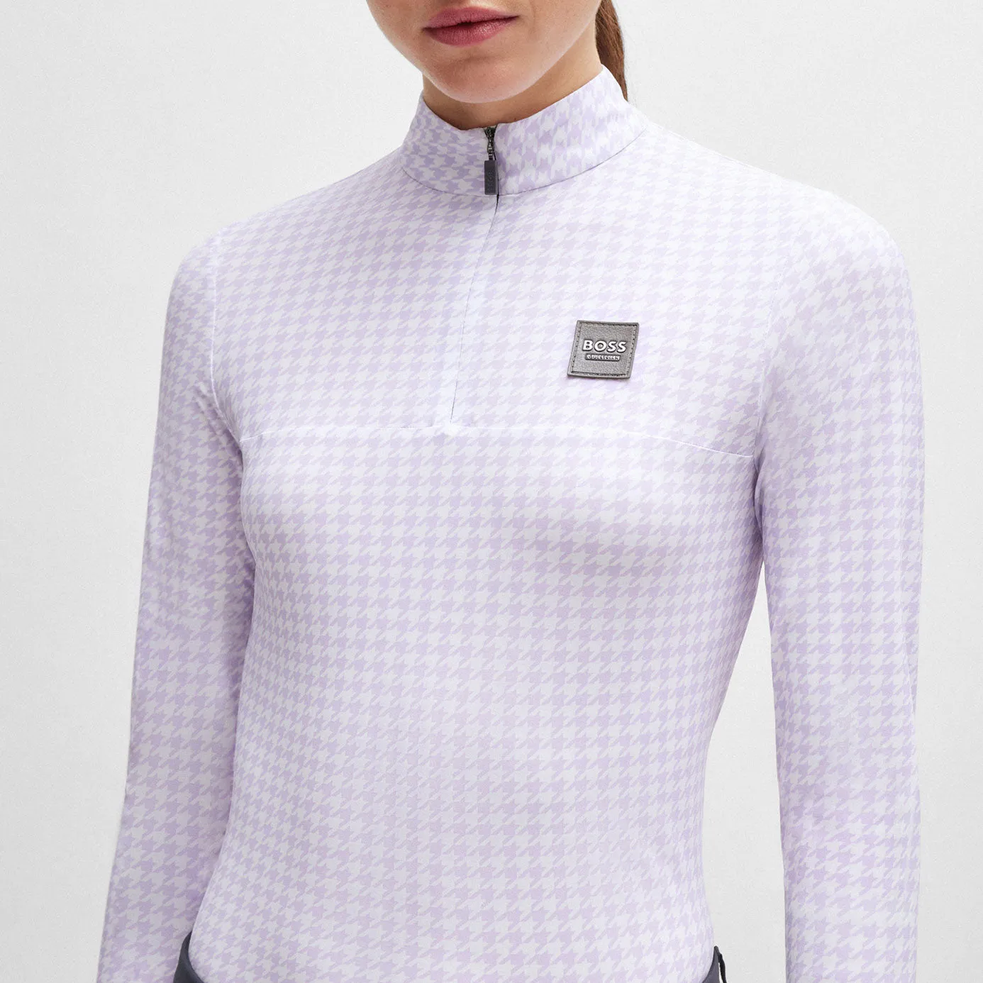 BOSS Equestrian Rachel Base Layer - Houndstooth Chalk Violet