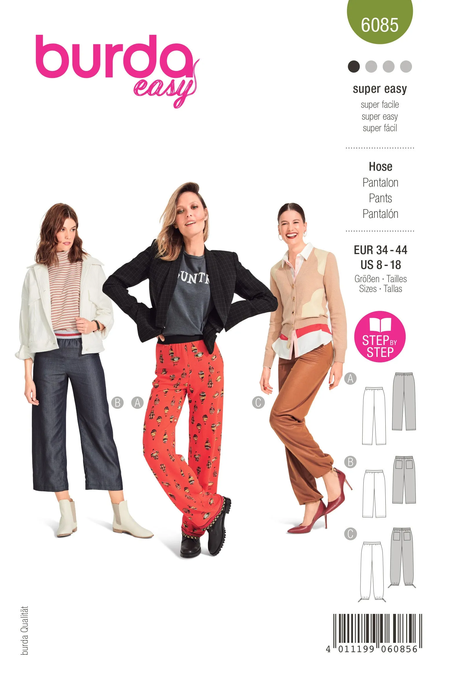 Burda X06085 Misses Skirt/Pants