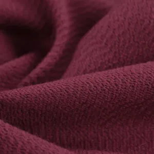 Burgundy Textured Wool Fabric 96871