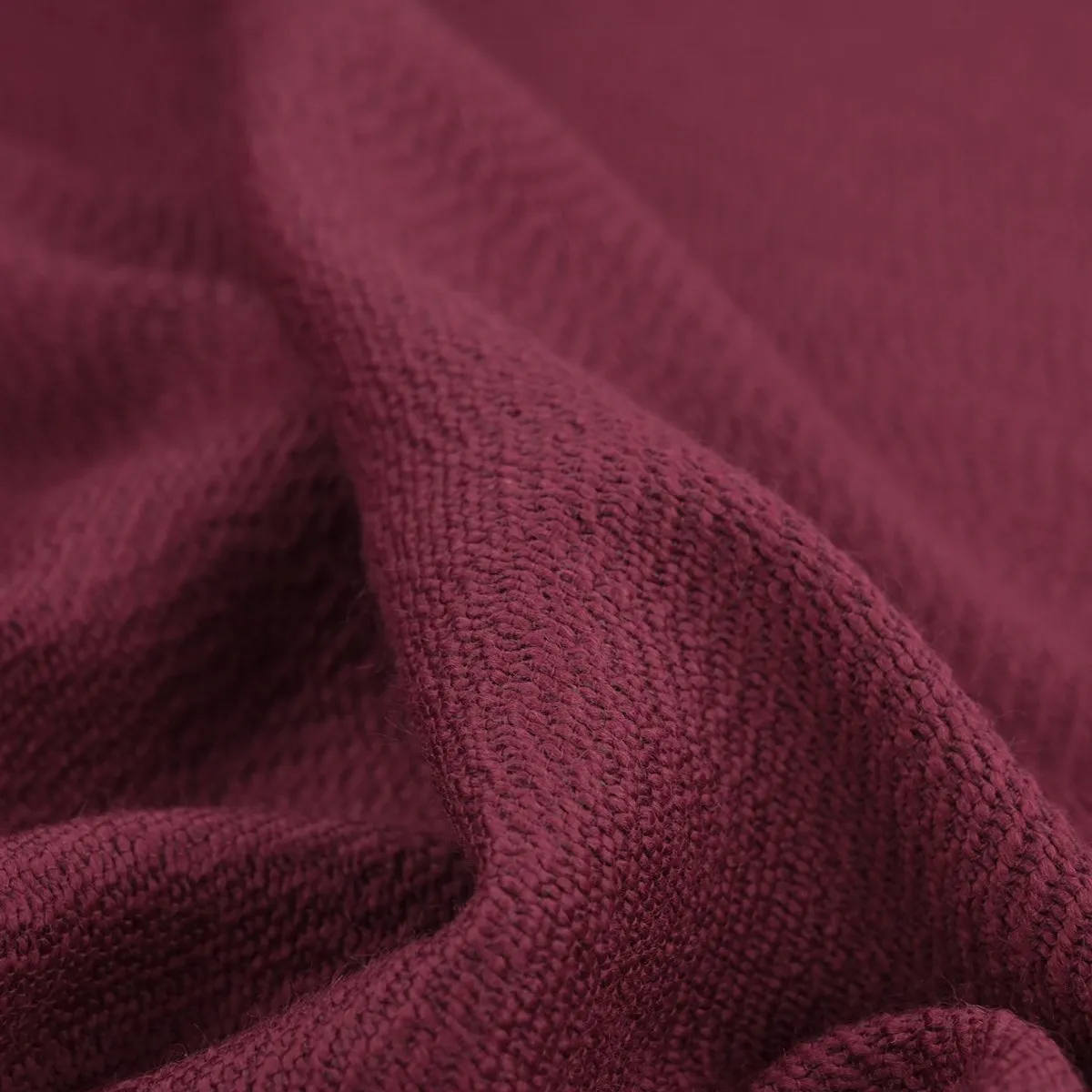 Burgundy Textured Wool Fabric 96871