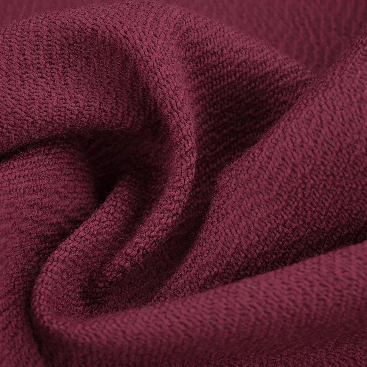 Burgundy Textured Wool Fabric 96871