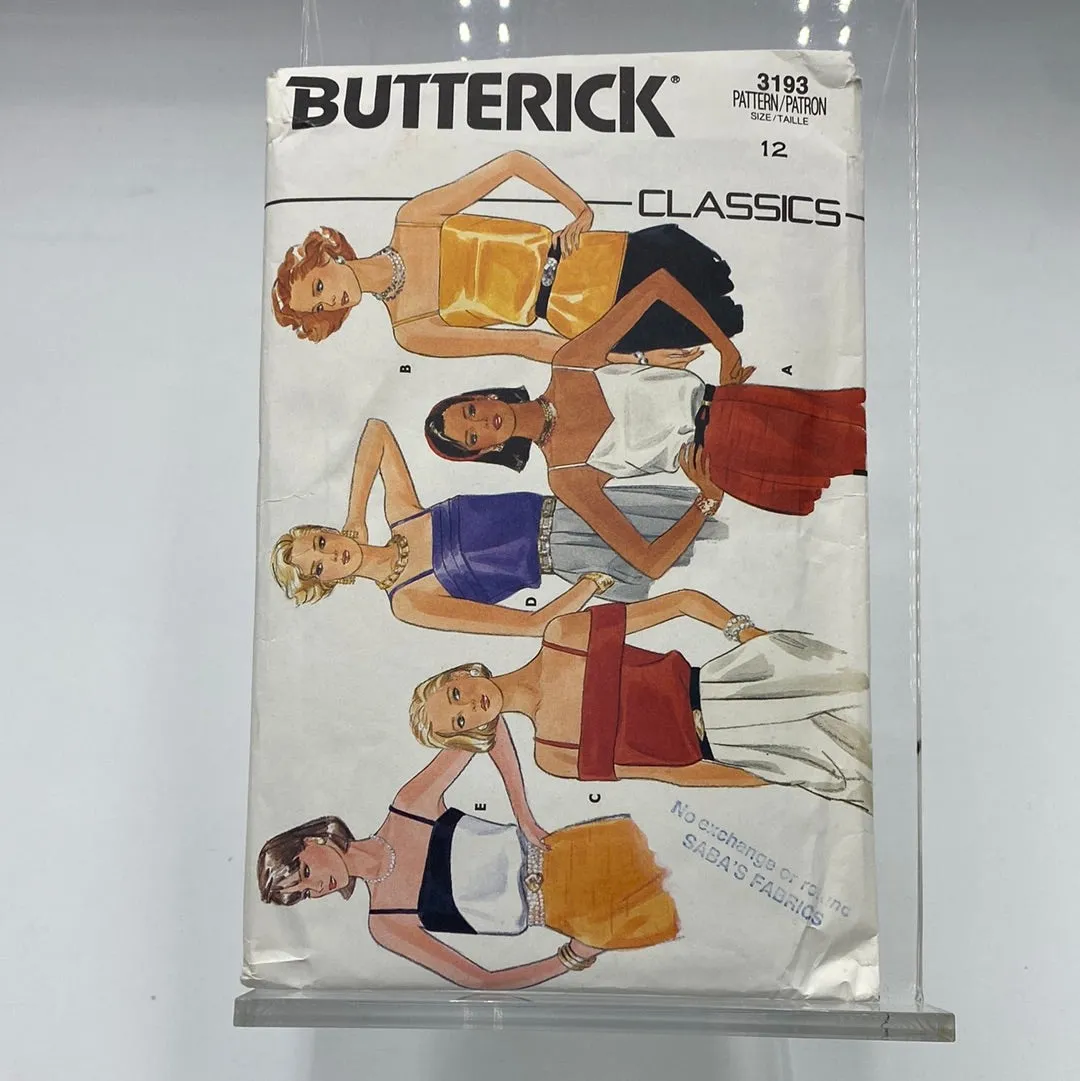 BUTTERICK Pattern, Camisole (PBT3193)