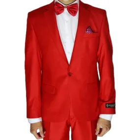 Candy Red Avanti Milano Notch Lapel Two Piece Suit