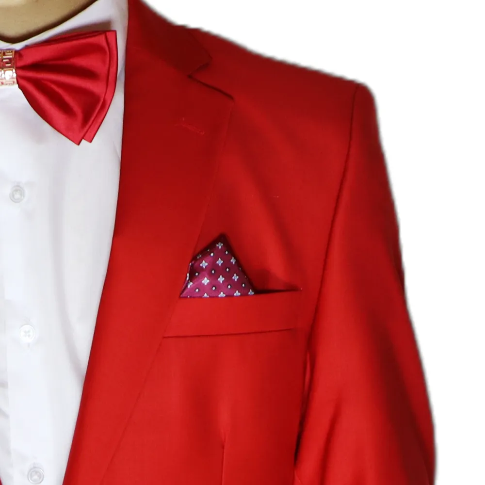 Candy Red Avanti Milano Notch Lapel Two Piece Suit