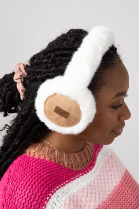 C.C. Faux Fur Earmuffs for Women in Ivory/Camel | EMS4491CML/IVY