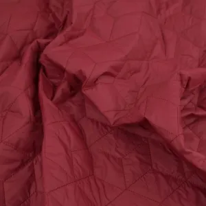 Cherry Red Quilted Fabric 4568