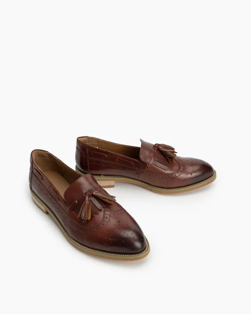 Comfortable Slip On Wingtip Oxfords Tassel Loafers