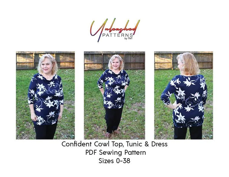 Confident Cowl Top Tunic and Dress