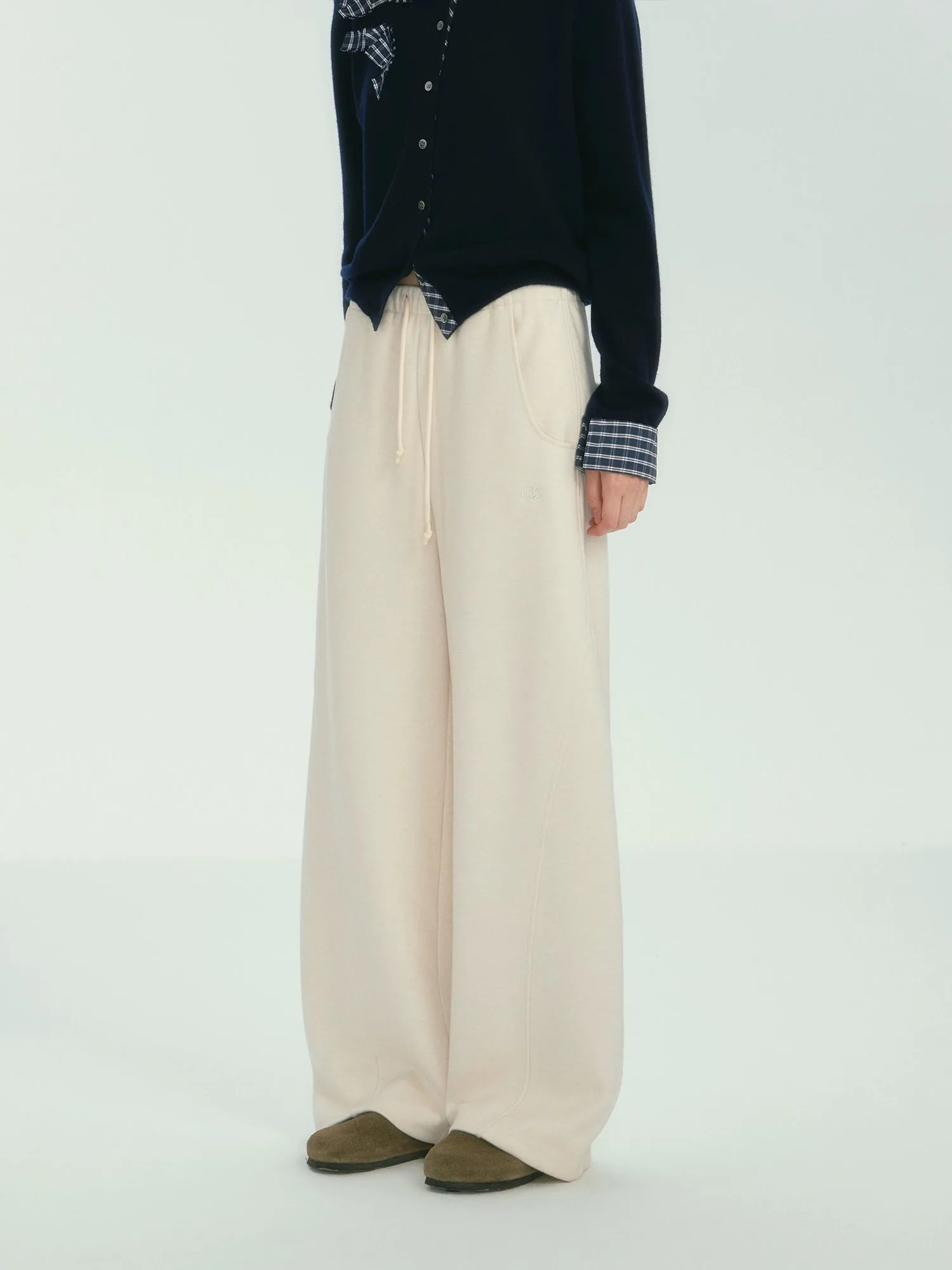 Contrast Drawstring Banana Pants