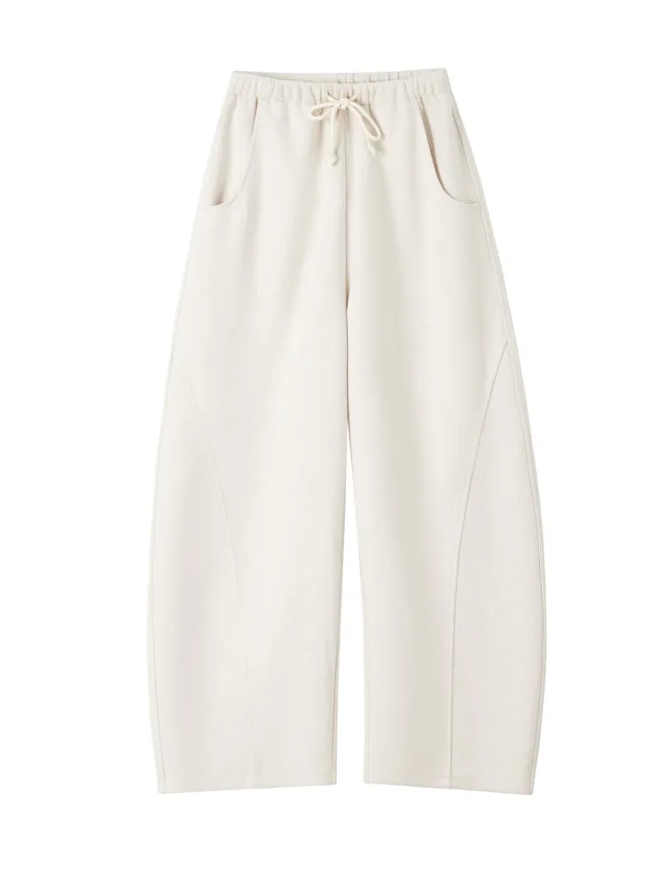 Contrast Drawstring Banana Pants