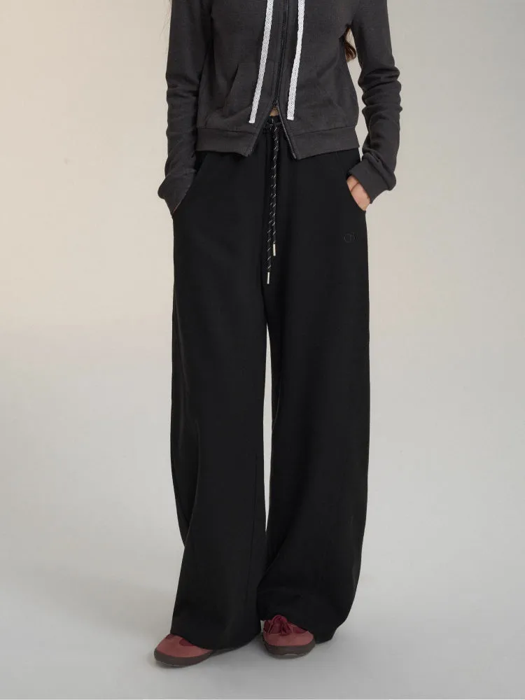 Contrast Drawstring Banana Pants