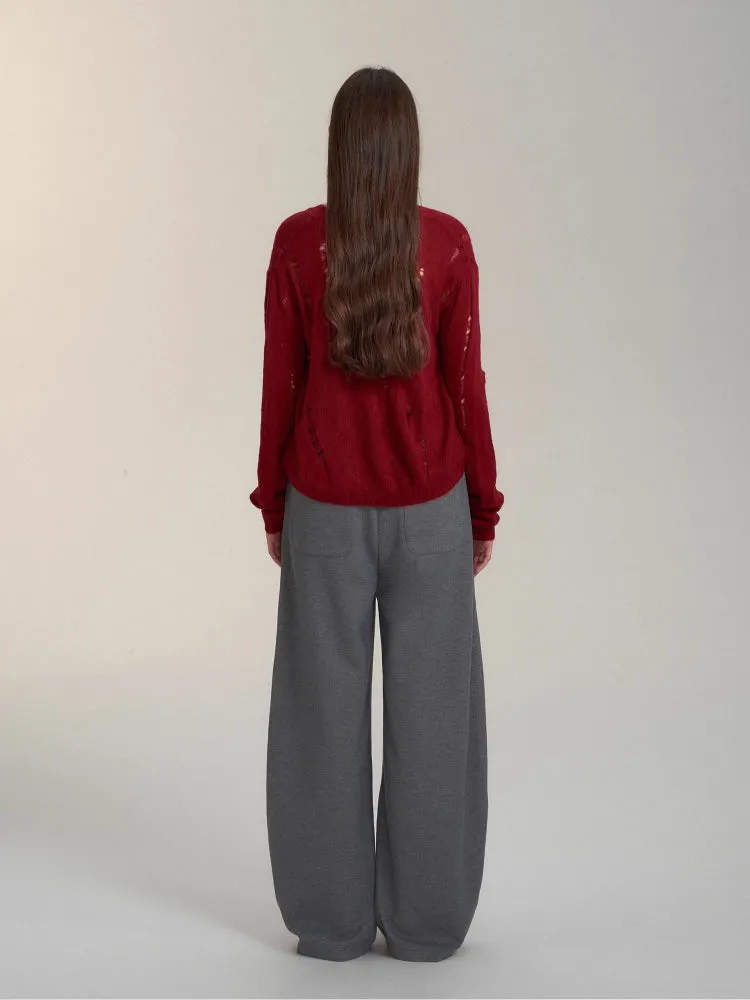 Contrast Drawstring Banana Pants