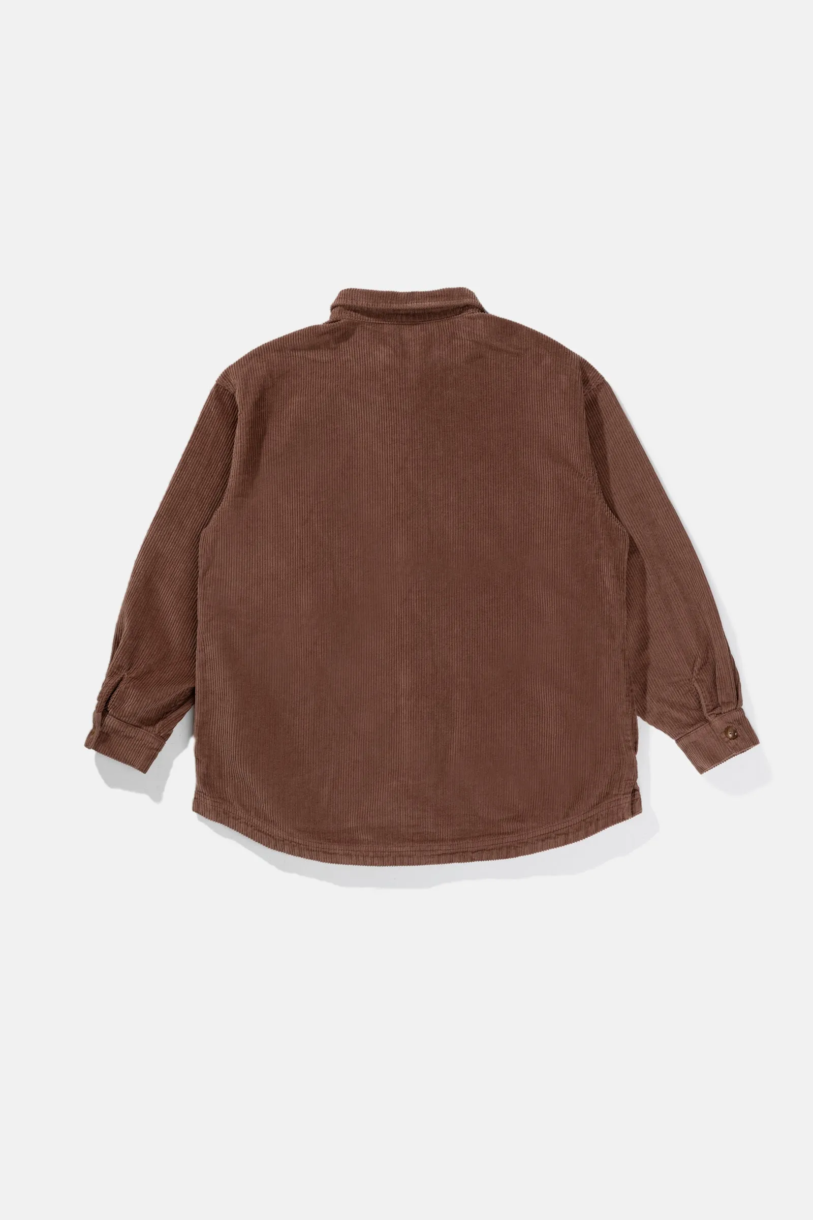 Corduroy Oversized Shacket Chocolate