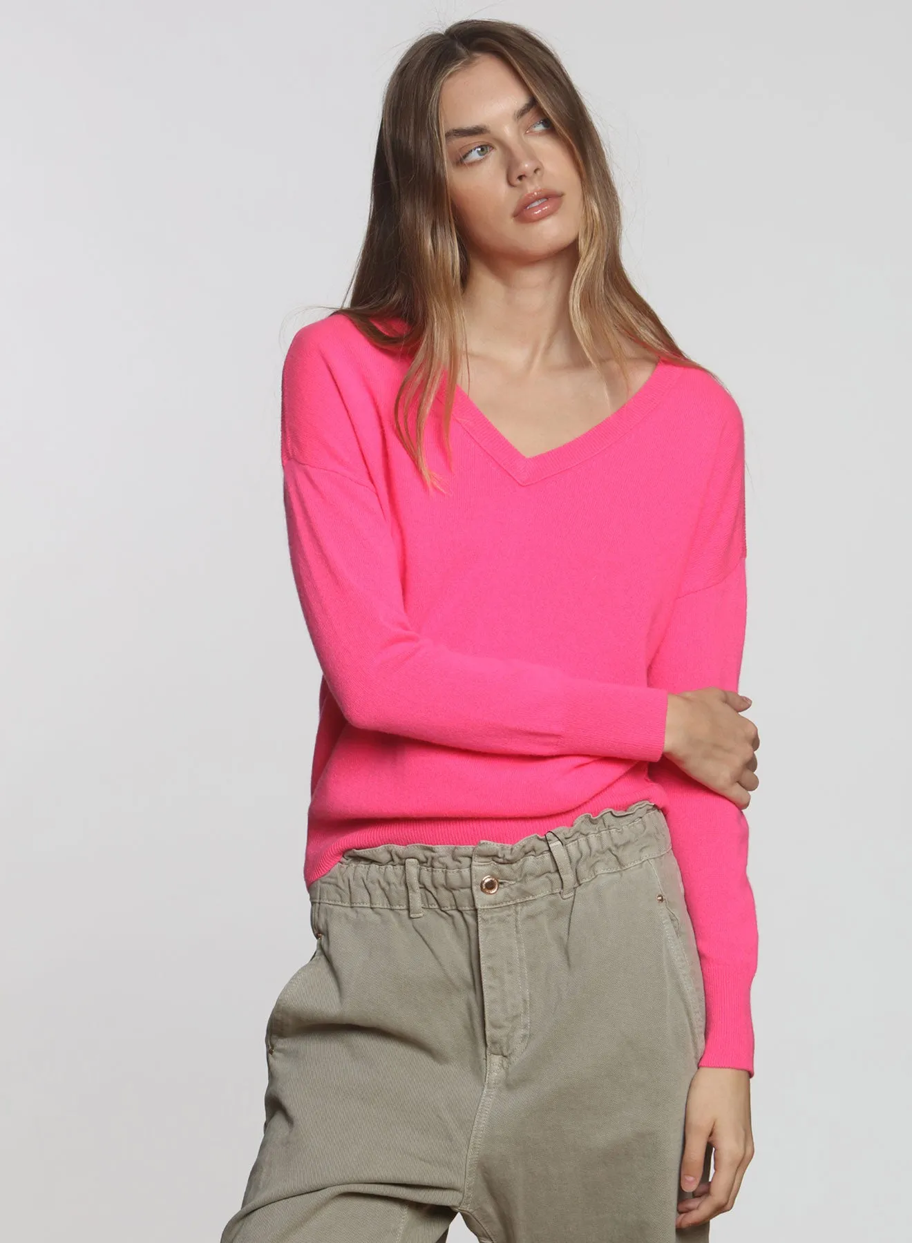 CORE Cashmere BF Vee - Flo Pink