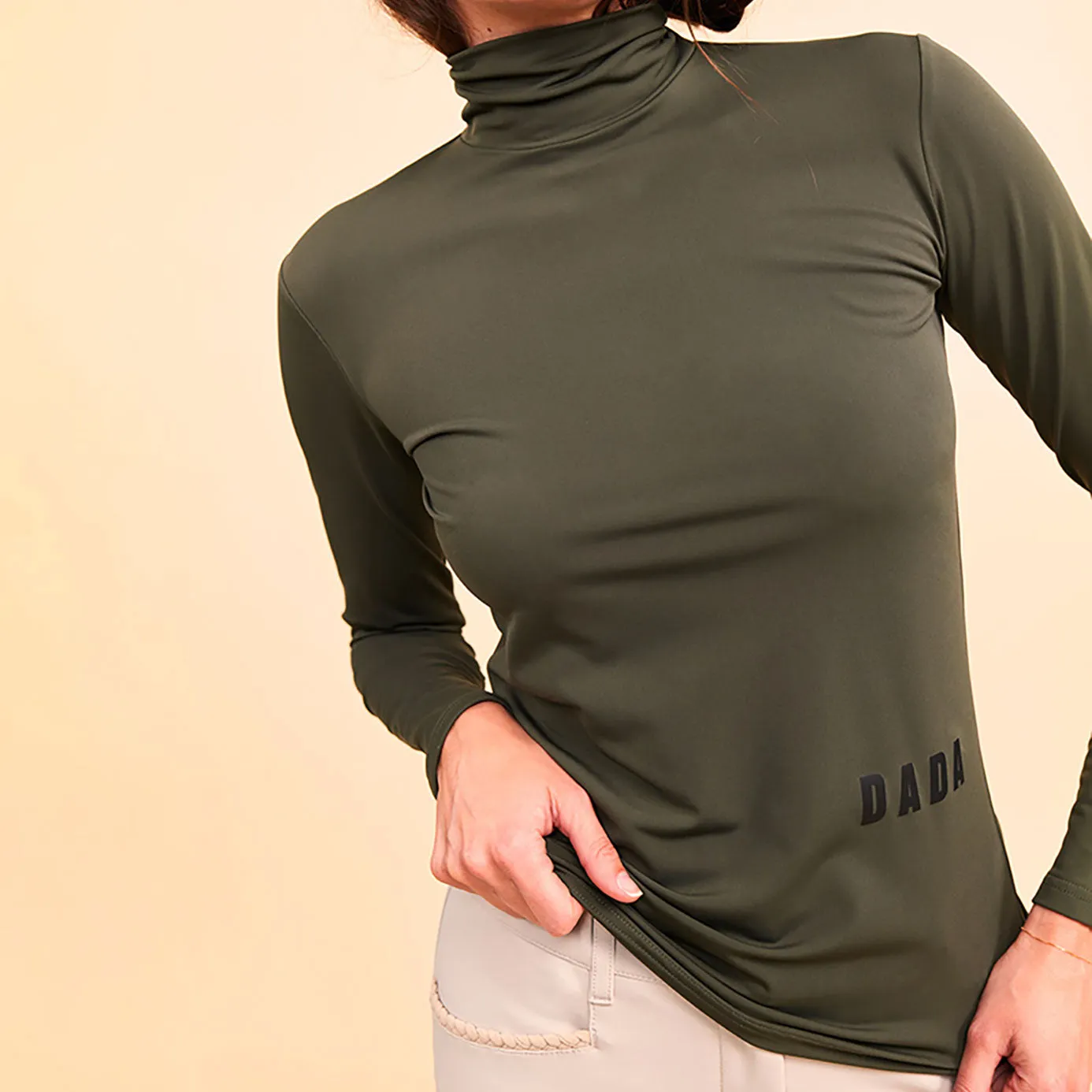 Dada Sport Consul Funnel Neck Base Layer - Olive Green