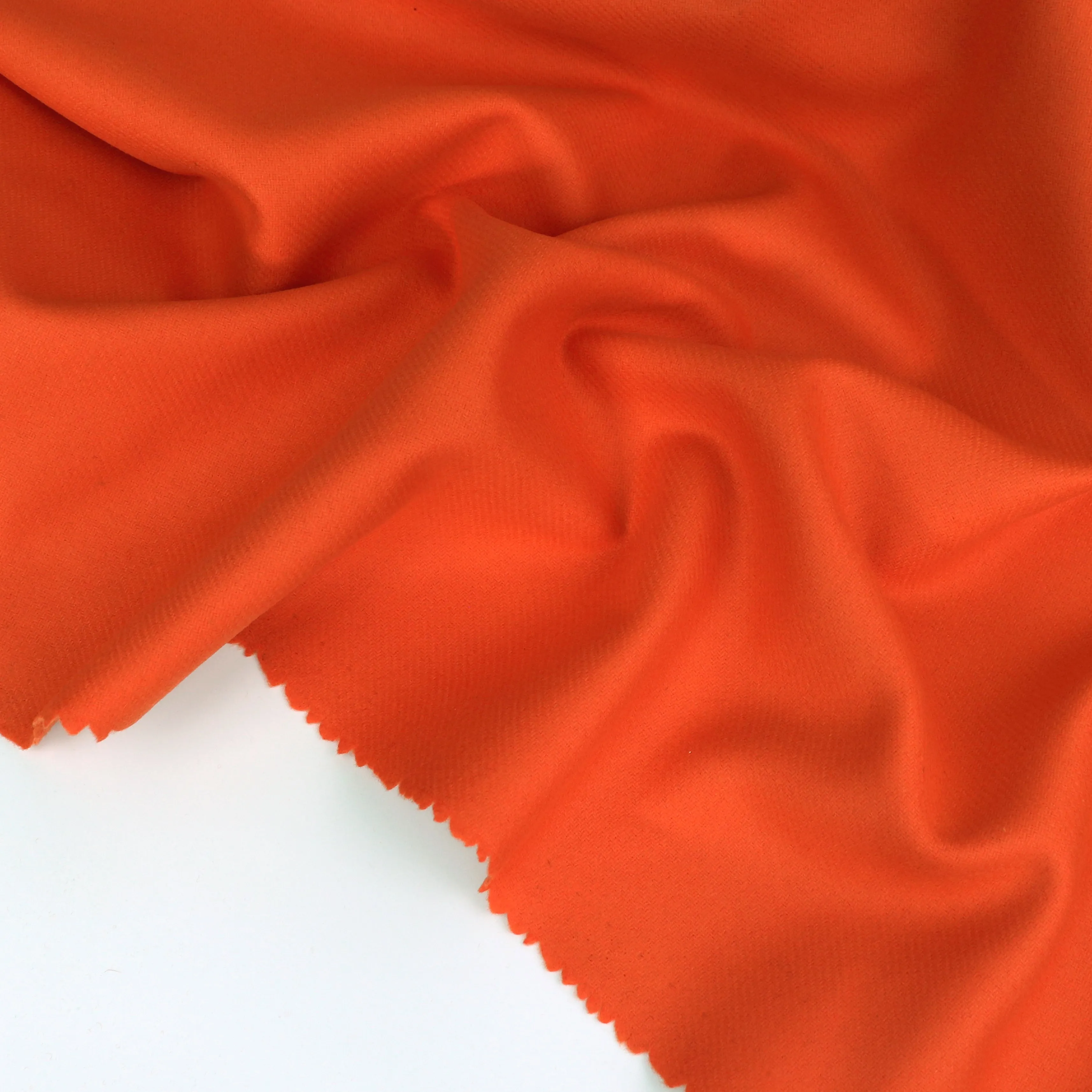 Deadstock Wool Cashmere Blend Coating - Orange