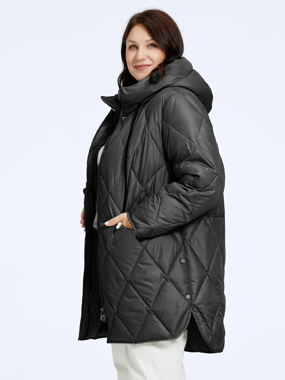 Diamond Quilted Coat