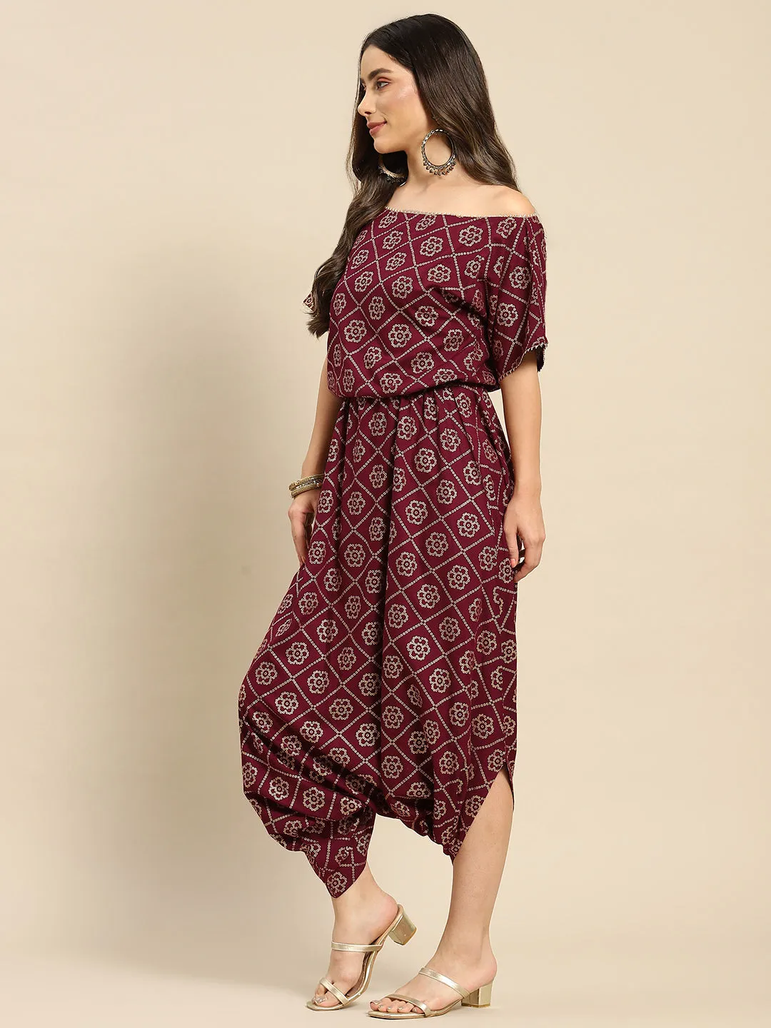 Drop Shoulder dhoti jumpsuit