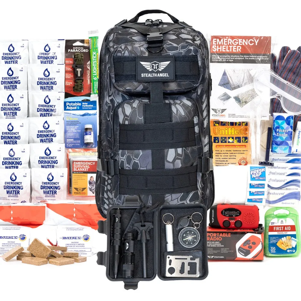 Earthquake Preparedness Kit  2 Person (144 Hour) Backpack Stealth Angel Survival