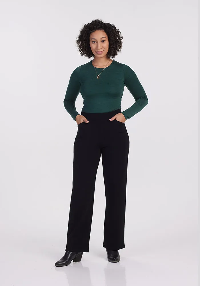 Ellie Wide Leg Pants - Black