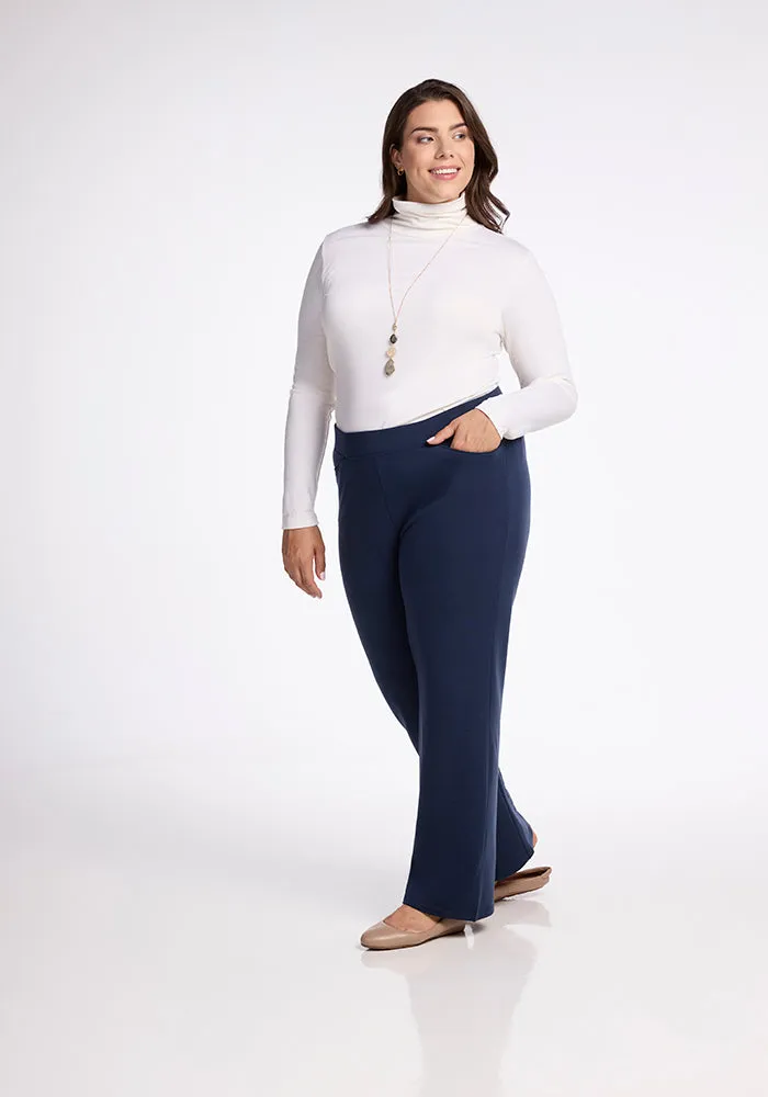 Ellie Wide Leg Pants - Deep Navy