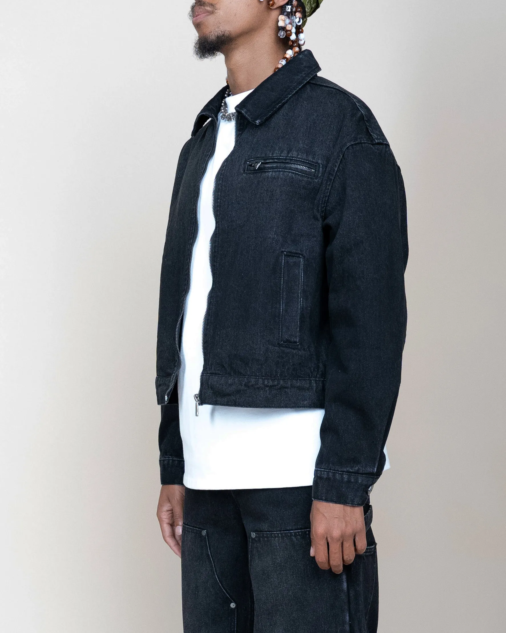 EPTM DENIM SHACKET - BLACK