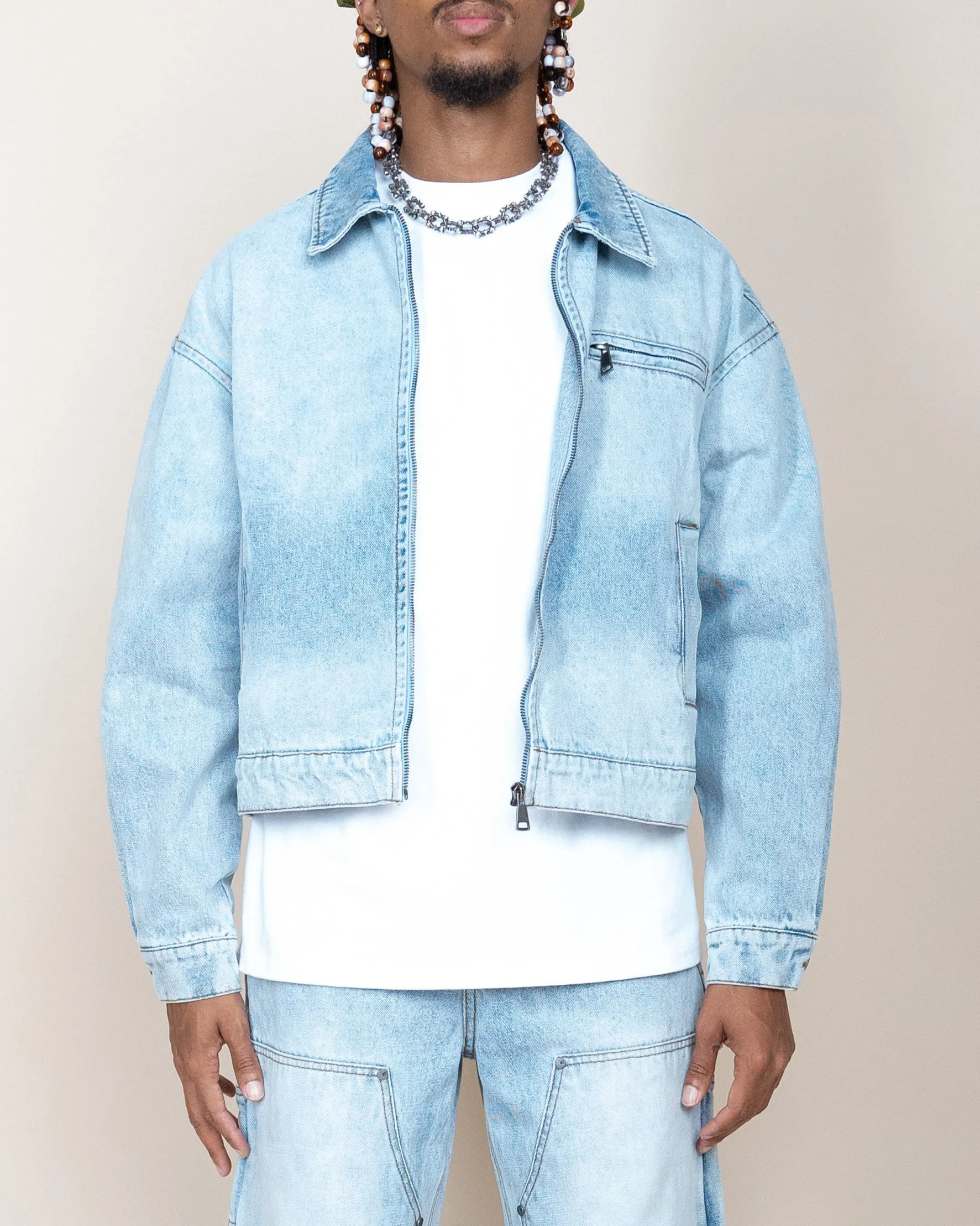 EPTM DENIM SHACKET - DENIM BLUE